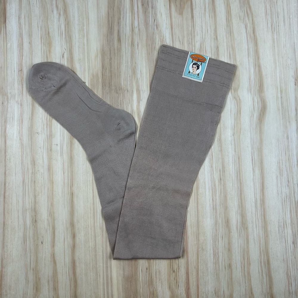 Vintage NOS Lady Grace Durene Women's Stockings Mercerized Cotton Size 10